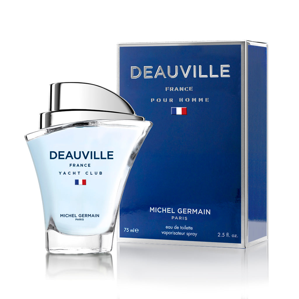 Deauville Michel Germain Yacht Club cologne with blue box and yacht man bottle