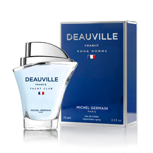 Deauville Michel Germain Yacht Club cologne with blue box and yacht man bottle