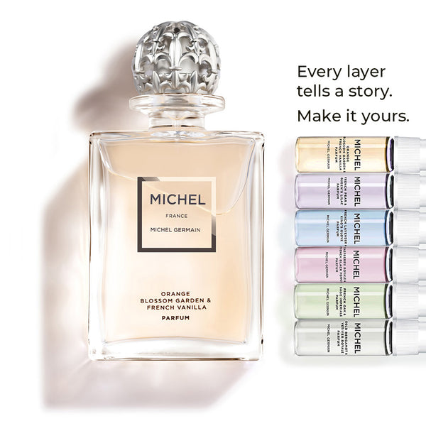 Michel - Orange Blossom Garden & French Vanilla Parfum With 6 Piece Layering Kit