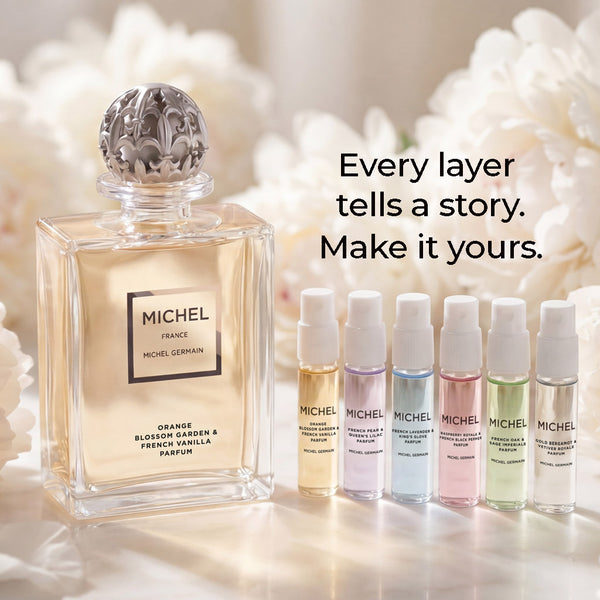 Michel - Orange Blossom Garden & French Vanilla Parfum With 6 Piece Layering Kit