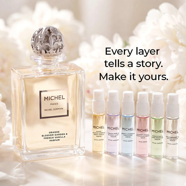 Michel - Orange Blossom Garden & French Vanilla Parfum With 6 Piece Layering Kit