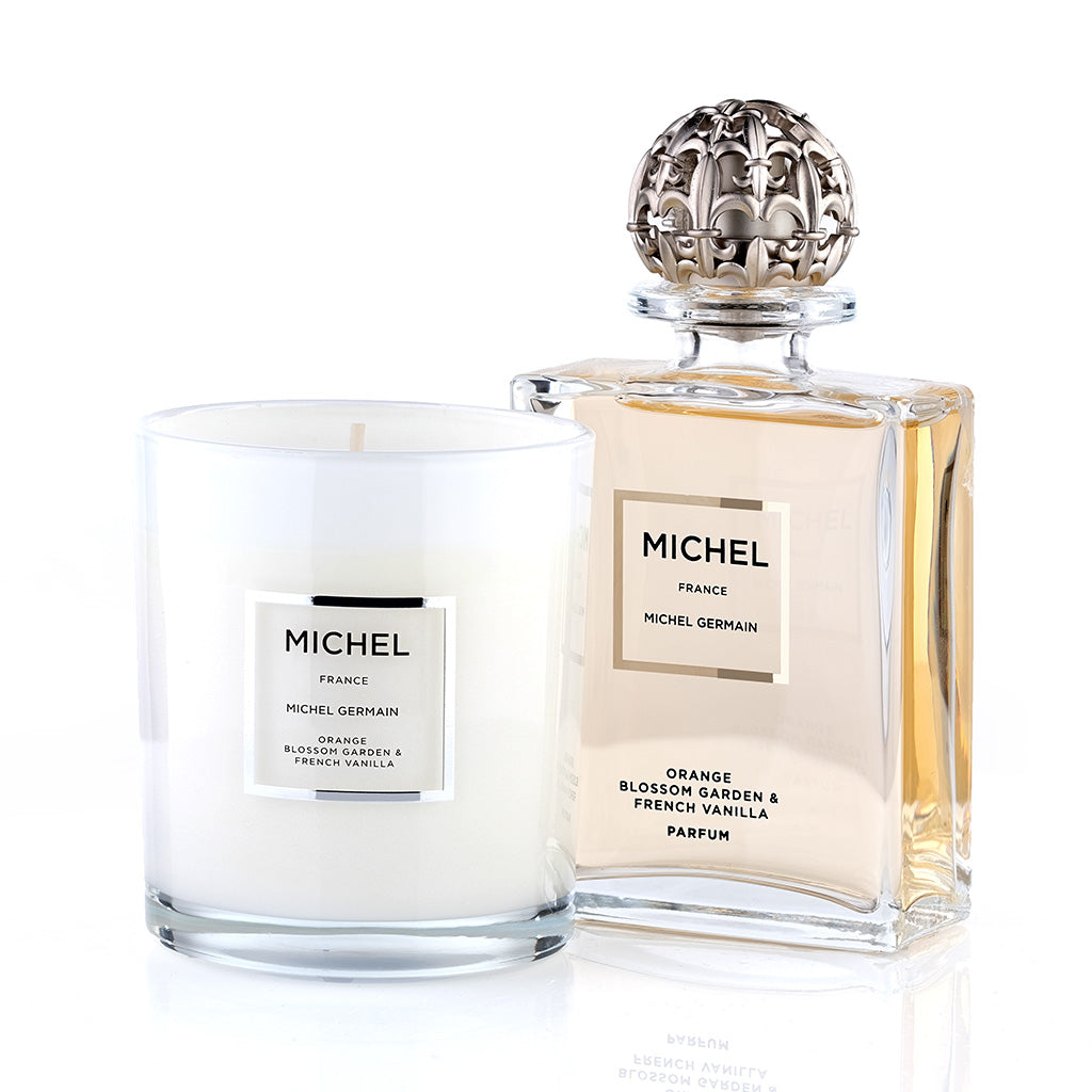 Michel - Orange Blossom Garden & French Vanilla Parfum & Candle Bundle (Value $380)