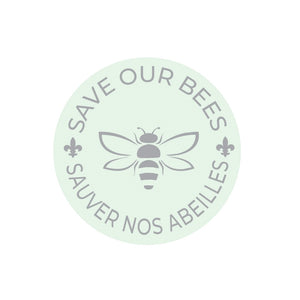 Save Our Bees logo for Michel Germain orange blossom and vanilla perfume initiative