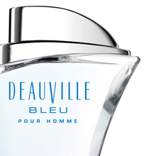Load image into Gallery viewer, Deauville Bleu Pour Homme blue cologne for men - elegant bottle with chrome cap detail
