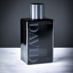 David Pour Homme cologne displayed on marble with stone-inspired aesthetic