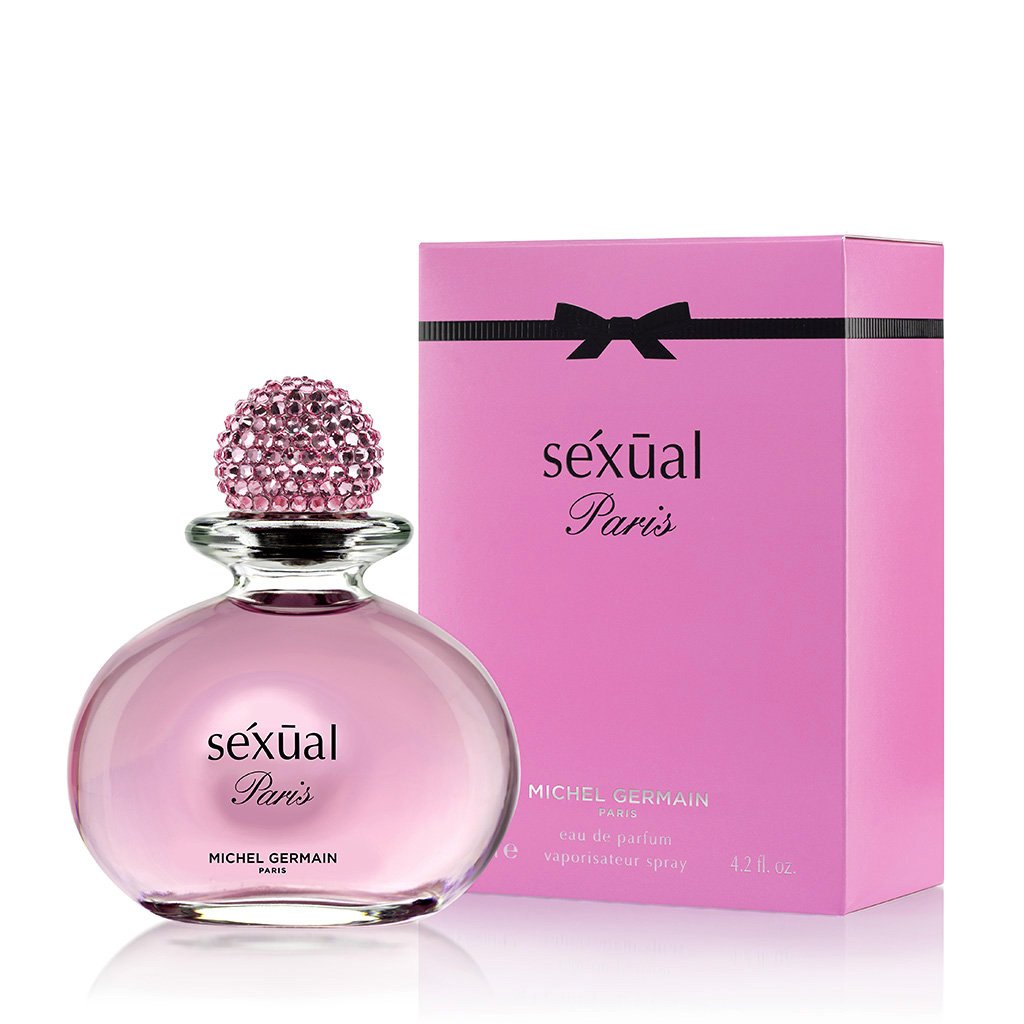 Sexual Paris perfume by Michel Germain - Paris perfume bottle and pink gift box with bow
